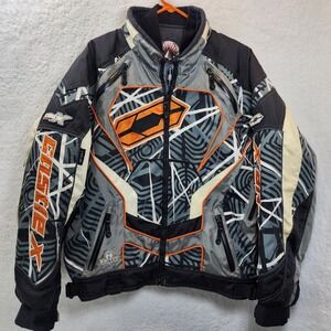 Castle X Switch Special Edition Mens Snowmobile Jacket Medium Graphic Insulated